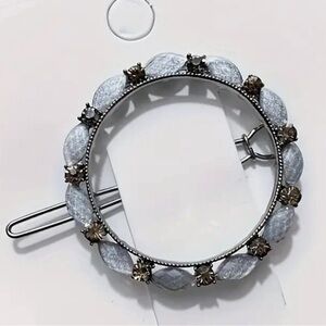 New Faux Pearl Round Gray Barrette Hair Clip ✨🔥🔥 New